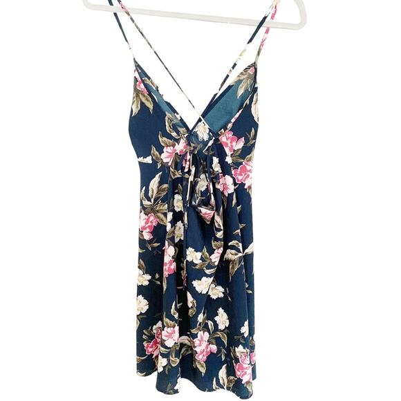 Volcom Emerald Green Haute Tropic Sun Floral Cami Slipdress Small NWOT - Picture 4 of 10